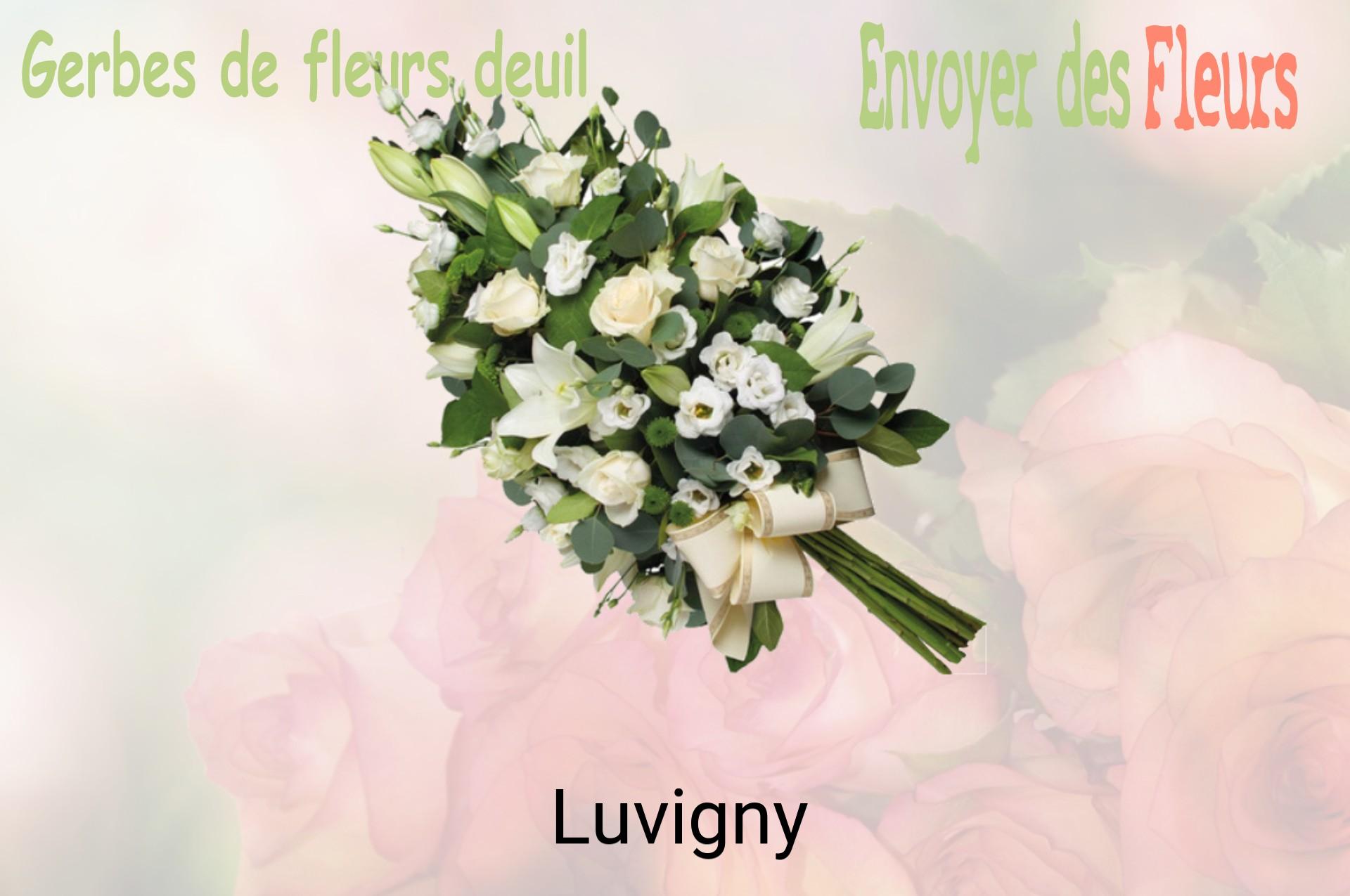 Gerbe de fleurs de deuil livrée à Luvigny